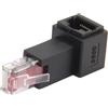 NFHK Adattatore di rete Ethernet LAN Ethernet ad angolo sinistro di 90 gradi 8P8C FTP STP UTP Cat 5e maschio a femmina