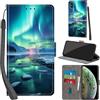 Haninsuze Cover per iPhone X/iPhone XS Custodia Cover Pelle Libro Portafoglio con Porta Carte Magnetica Protezione Antiurto Cuoio Flip Case Custodia Cover per iPhone X/XS, artico