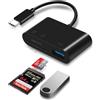 MYGLOAR Lettore di schede multifunzione 3 in 1, adattatore OTG, scheda Type-C/TF/scheda SD/disco U tre in uno, cavo adattatore compatibile con telefoni cellulari, tablet, computer