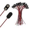 SENZEAL 20 PZ 15 cm 9 V Connettore Batteria Tipo I di Plastica Filo di Rame Lunghezza del Filo per Giocattoli, Telefoni, Apparecchi di Illuminazione, Telecomandi Piccoli Prodotti Elettronici
