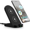 AILKIN Stazione di ricarica induttiva, 15 W, per Google Pixel 10/10 Pro/9/9 Pro/9a/8/7, Samsung Galaxy S25 Ultra/S24 FE/S23/S22/S21/S20, caricatore senza fili per iPhone 17 Pro/16/15/14