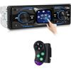 NHOPEEW Autoradio 1 Din con display touchscreen da 2,7 pollici - Supporto radio MP3 Interfaccia ISO vivavoce EQ FM Bluetooth Luci colorate - Ricarica AUX U Disk Type C