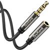 TesRank Cavo di Prolunga Jack 3.5mm, Cavo di Prolunga Aux 4 Contatti Maschio a Femmina in Nylon Intrecciato Compatibile con Nintendo Switch, Smartphone, Tablet, 2M