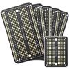 ElectroCookie pcb scheda di prototipazione solderable tagliere per arduino e fai da te progetti, placcati in oro (5 pack + 1 mini bordo, nero opaco)