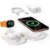 toocki Caricatore Wireless per iPhone con Mag-Safe, 3 in 1 stazione di ricarica per Apple Pieghevole Wireless Charger con LED per iPhone 16 15 14 13 12, Apple Watch 10/9/8/7/6/SE/5/4/3/, per AirPods Pro
