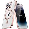 IMIRST Custodia Soft per iPhone 13 Pro Max - Compatibile con Super Magsafe e Ricarica Wireless, Copertura ibrida classica Sottile e Resistente Agli Urti per Apple iPhone 13 Pro Max, YIX RoseGold