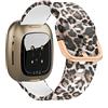 SeNool Stampato Silicone Cinturino per Fitbit Versa 3 / Sense, Leopardo | per Uomo e Donna, Durevole Traspirant Morbido Silicone Bracciale Regolabile Cinturini per Fitbit Versa 3 / Sense