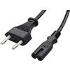 HangTon Cavo di rete europeo spina europea CEE7/16 a IEC320 C7 figura 8 per laptop PS4 LED lampada TV altoparlante monitor stampante elettrodomestici 6,56ft