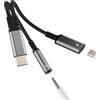 Kefiany USB C Adattatore A Jack 3.5mm Auricolare (2in1)per IPhone 16 15 Pro Caricabatterie Cavo Compatibile Con Samsung Galaxy Per IPad Jack Audio Auricolare Per Apple Doppio Cavo Connettore DAC Tipo C