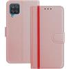 BoxTii Cover per Samsung Galaxy A12 4G / Galaxy M12, Custodia in PU Pelle, Cover a Libro Portafoglio, Magnetica Antiurto Flip Caso con Slot per Schede per Galaxy A12 4G / Galaxy M12, Oro Rosa
