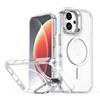 FFXCXL Cover per iPhone17 con Cavalletto, Compatibile con MagSafe, Protezione di livello militare, Supporto fotocamera integrato,Trasparente，