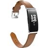 MoKo Cinturino in Pelle Compatibile con Fitbit Inspire 2/HR/Inspire, Cinturino di Ricambio in Pelle per Donna Uomo, Marrone