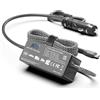 KFD 140W USB-C Caricabatteria da Auto per MSI Titan 18 Dell XPS 15 17 2in1 9520 9720 9700 9575 9500 Precision 5570 5560 3571 Latitude 9410 9510 135W 130W 100W 96W PD3,1 12V-24VDC Alimentatore Auto