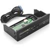 Topiky Lettore di schede interno PC Porta USB 3.0/USB2.0 6 slot per schede Dashboard Supporto pannello frontale M2 SD MS XD CF TF Card supporto massimo 64G
