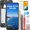 YHX-OU 6.5'' Nero + Cornice Schermo per Samsung Galaxy A13 5G SM-A136B SM-A136B/DSN SM-A136BZKUEUB LCD Display Touch Screen Digitizer Ricambio Assembly con Strumento di Installazione
