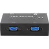 Annadue Switch Box VGA a 2 Porte, Selettore Video Switch VGA 2 in 1 Uscita Risoluzione 1920 X 1440 Accessori Display HD per Switch Host