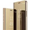 MRSTER Samsung A50 Cover, Mirror Clear View Standing Cover Full Body Protettiva Specchio Flip Custodia per Samsung Galaxy A50 (2019). Flip Mirror: Gold