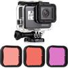 GEPULY Custodia impermeabile con filtro subacqueo, super vestito per GoPro Hero 7/6/5 Black, Hero (2018) fotocamera - fotografia subacquea 45 m - con filtri rosso, rosso chiaro (boccaglio) e magenta