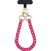 kwmobile Cordino per Cellulare Universale - Ciondolo per Cellulare - Laccio per Cellulare - Catena Cellulare - Catenella per Telefono 35 x 1,4cm Fucsia