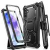 i-Blason Armorbox per Samsung Galaxy A55 5G, Custodia con Protezione Schermo Integrata, Custodia Robusta Antiscivolo per Tutto il Corpo con Cavalletto e Fondina con Clip da Cintura (Nero)