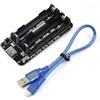 ieron 18650 - Alloggiamento porta batteria a 2 canali, interfaccia micro USB con display a LED, compatibile con Arduino Raspberry Pi (senza batterie)