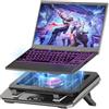 IETS GT300 - Cuscinetto di raffreddamento per laptop migliorato con supporto regolabile, raffreddamento turbo per un raffreddamento rapido, laptop da 10-17 pollici, anello di tenuta flessibile, con