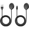 Paicreate Caricatore USB per Google Pixel Watch 3/2, 2 pezzi 1 m USB-C/USB Cavo di Ricarica Wireless Magnetico, Caricatore TYPE-C per Fiitbit Ace LTE/Versa 4/3/Sense 2/Sense