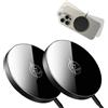 GOMETY 2 caricabatterie magnetico senza fili, 15 W, stazione di ricarica induttiva, 1 m Mag-Safe caricatore senza fili per iPhone 17/16/15/14/13/12 serie e AirPods 4/3/2/Pro (nero)