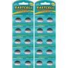 EASTCELL AG13 - Pila a bottone (LR44/A76), confezione da 20 (2 blister da 10), batteria alcalina da 1,5 V con max. 145 mAh per giocattoli, calcolatrice, laser ad alta capacità