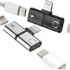 HOYULLI Adattatore Lightning Jack Doppio(Set di 2) per IPhone 14 13 Pro Max auricolari E Caricabatterie Cavo Ausiliario Audio A Certificato Per Apple MFI Connettore Per IPad Splitter Accessori Auto Tablet