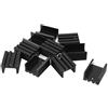 uxcell sourcingmap 10 Pz 21x15x10mm Alluminio Nero dissipatore di calore per TO-220 Transistor
