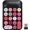 Yunseity Tastierino Numerico Meccanico, Tastierino Numerico a 18 Tasti Wireless 2.4G, Tastiera Tastierino Numerico Retrò a Colori Misti, per PC, Laptop, Notebook, Ecc.(Nero e rosa)