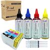 Fink F-ink Kit di inchiostri di sublimazione da 400 ml, compatibile con cartucce d'inchiostro Epson 29 o 29XL, inchiostro di sublimazione funziona su tazze/magliette in poliestere, custodie per telefoni,