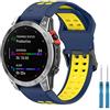 Miimall 22mm Silicone Strap for Garmin Fenix 7, Fenix 6/6 Pro/Fenix 5/5 Plus, Replacement Sports Strap for Instinct 2/Approach S62/S60/Quatix 6/5, Forerunner 935/945 Watch Band