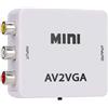 Topiky Adattatore da AV a VGA Mini Composito 480P, Convertitore da Mini VGA a Video, Convertitore Audio Video TV Set Top Box, Adattatore da AV a VGA per Set Top Box Webcam VCD Dvd