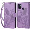 KENHONER Compatibile Cover con Oppo A53s 4G,Premium Pelle PU Portafoglio Flip Libro Custodia Cover per Oppo A11S [Protezione Completa] (Viola)