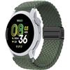 GIOPUEY Cinturini Magnetica Compatibile con COROS Pace 4, Cinturino in Morbido Nylon Intrecciato [Unisex] [Traspirante] - Green