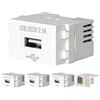 Wxeadu 5 moduli di alimentazione USB, alimentatore da incasso, 2,1 A, presa di ricarica USB, 220 V su trasformatore da 5 V, da incasso U-S-B per dispositivi U-S-B, smartphone