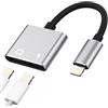 zoyuzan Jack Lightning adattatore per cuffie audio (2 in 1) caricabatterie microfono cuffie accessori cavo aux connettore di ricarica per dongle per auto per iPhone per Apple 14 13 12 11 Pro Max per iPad Air