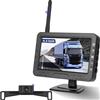 NHOPEEW Kit telecamera posteriore per auto senza fili con monitor da 4,3, linee di parcheggio regolabili, telecamera di retromarcia per auto impermeabile IP68, visione notturna, grandangolo