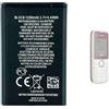 Aousavo BL-5CB - Batteria di ricambio compatibile con Nokia 105 (2019) Nokia 1616 Nokia 1800 E60 3600 3660 Nokia C1-01, C1-02, X2-05, 1616, 1800, 100, 101, 105, 106, 109
