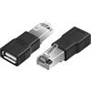 GINTOOYUN 2 adattatori USB a RJ45, nero da USB 2.0 a 8P4C, per fotocamere, modemi ADSL, router, laptop e desktop