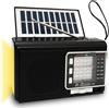 BliMySwe Radio Portatile con Pannello Solare e Batteria 1200mAh, Ricevitore AM/FM/SW1-6 con Altoparlante 8W/TWS/USB/TF, Torcia, Radio Bluetooth Ricaricabile per Camping, Emergenze, Esterno