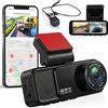 SIXWIN 4K Dashcam Auto, Telecamera per Auto 4K+2K FHD, 3.16 Pollici Schermo con con 2 Telecamere per Auto, WiFI, GPS, G-Sensor, ADAS, BSD, LCA, 24/7 Parkmodus, Loop-Aufnahme, App