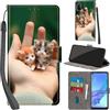 PHINIENLAND Cover per Oppo A53 / A53s 4G Case PU Pelle Custodia [Kickstand] [Chiusura magnetica] [Slot per Schede], Portafoglio Flip Custodia per Oppo A32 / A33 4G,Gattino