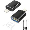 layajia Adattatore da Lightning a USB, Cavo da Lightning Maschio a USB Femmina per iPhone 14 13 12 11 Pro Max, Adattatore OTG per iPhone che Supporta Unità Disk, Mouse, Tastiera, Hub, Fotocamera