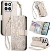 Fertuo Cover per Honor 400 Smart, Fiori Custodia a Libro Portafoglio Antiurto in Pelle PU Flip Case Interna Silicone con Porta Carte, Supporto, Chiusura Magnetica e Cinturino, Bianco