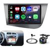 Podofo Autoradio 2G+64G per Seat Leon 2 MK2 2005-2012, touchscreen da 9 pollici, Android 13.0 con Carplay Senza fili, Android Auto, DSP/BT/GPS/Specchio retrovisore/FM/RDS/USB