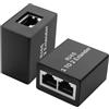 YACSEJAO 2 adattatori splitter Ethernet da 1 a 2 RJ45 di rete Extender splitter da femmina a doppia femmina LAN connettore per Cat5e/Cat6/Cat8 (si prega di utilizzare in coppia)