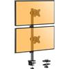 ELIVED Supporto verticale per 2 monitor, asta da 80 cm per monitor da 13-32 pollici fino a 8 kg Supporto doppio per monitor EV4012